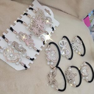 Tira de 6 ligas con Perlas $35