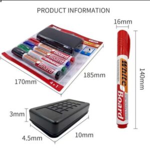 Kit de plumones para pizarrón con borrador