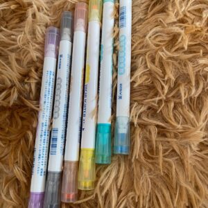 YGB-21 Paquete 6 pzas Plumón Doble Punta Con Sello $35