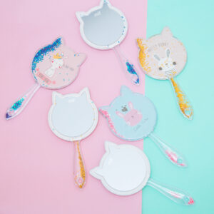 Espejo Con Glitter Kawaii $35