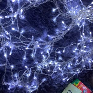 Serie JL1012 200 focos Cascada Blanca Mágica 3.5mts