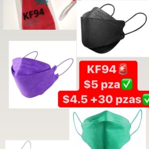 Cubre Bocas KF94 $5 pza $4.5 +30 pzas