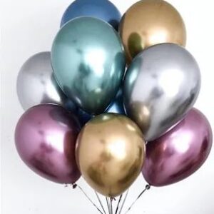 Globo Cromado Metálico (Paquete 50 pzas Un Solo Color)