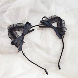 13-17 DIADEMA OREJAS DE GATO NEGRA