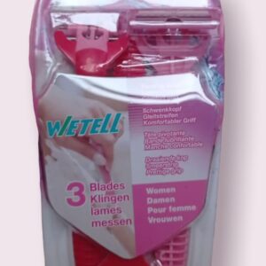 3 Pzas De Rastrillo Rosa (Tres Hojas)