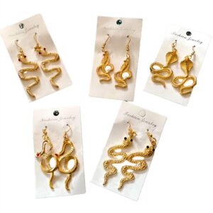 Juego De Aretes Con Forma De Serpiente $10 pza $100 x docena