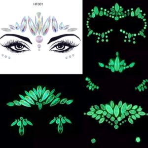 MD01 Pedrería Para Rostro Que Brilla En la Oscuridad $15 pza $150 dna