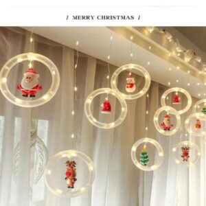 31769-70 Serie De Luz Navideña Circulos Con Muñecos ( Incluye Muñequitos )