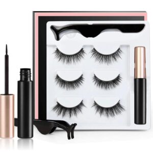 Pestaña Magnetica 3 Pares + Pegamento Magnetico