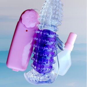 1361 Vibrador con textura y control remoto