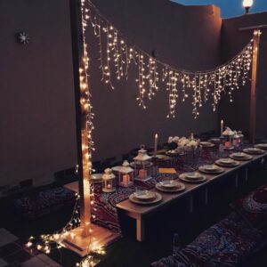 XXT-068 Serie de cascada luz cálida 3 metros