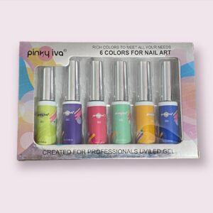 Paquete De 6 Pzs De Painting Gel Pinky Iva