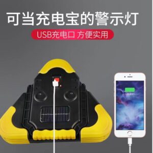 Luz De Advertencia Con Batería De Emergencia ( Forma De Triángulo )