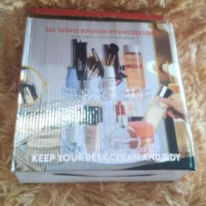 ORGANIZADOR DE MAQUILLAJE GIRATORIO DE ACRILICO