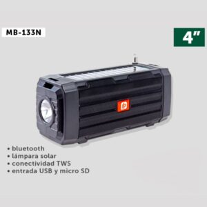 Bocina De 4" Con Lampara De Emergencia (solar)