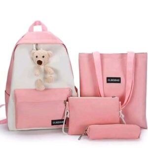 Combo Mochila Kawaii 4 Piezas