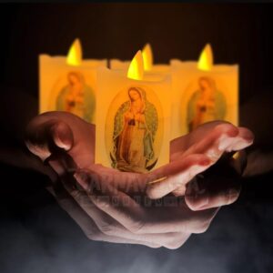 Caja de veladoras (Virgen de Guadalupe ) 24 pz