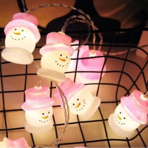 Serie muñeco de nieve gorro rosa