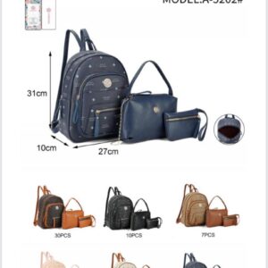 A-5202# Combo (3 piezas) Mochila Grenobil