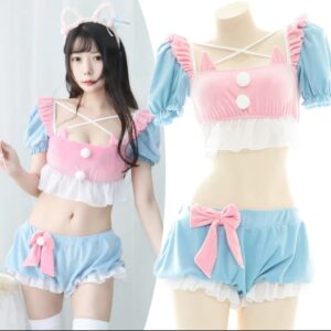 Conjunto sexy de peluche de 2 pz