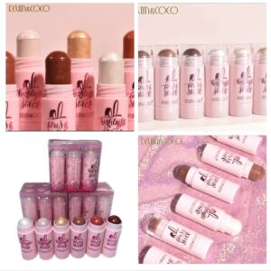 Blush, iluminador y contorno en barra  $15 pz $150 docena