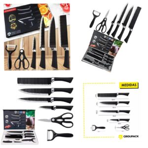 Set de cuchillos (negro)