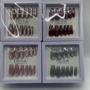 Uñas press On efecto ojo de gato $19pz $200dcn