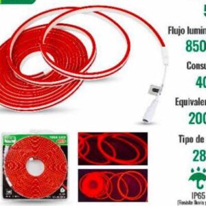 Tiras luz LED tipo neón flexible de 5 metros 12 V