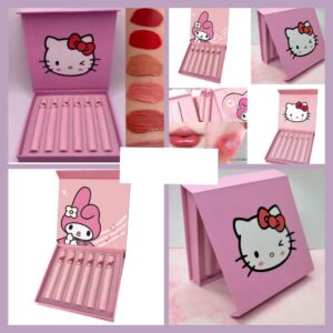 Cajita de 6 labiales (HELLO KITTY Y MELODY)