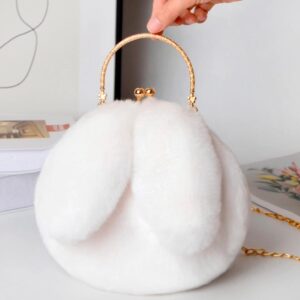 Bolsa De Peluche Tipo Orejitas De Conejo