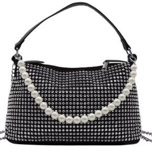 Bolsa de pedrería con cadena y perlitas