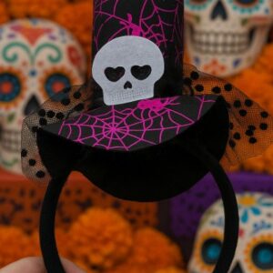 Diadema de sombrero con calavera