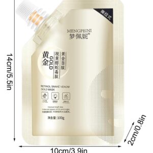 Mascarilla facial dorada