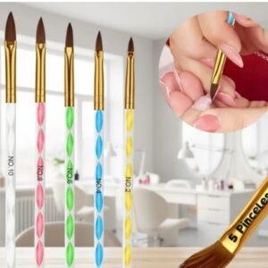 Pincel para acrilico  $5 pz $20 paquete de 5 piezas